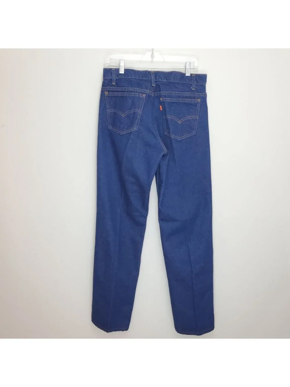 Levi's straight leg dark wash jeans 1980's orange tab